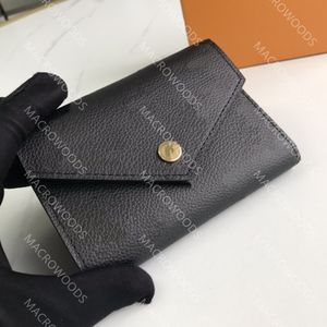 Moda Women Clutch M64060 Victorine Wallets Special Canvas Holder de carteira com zíper de bolso de luxo para mulheres Designer Caixa curta com caixa 41938