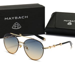 Maybach moda masculina óculos de sol óculos de sol cabeça de leopardo composto metal sem aro moldura óptica clássico retângulo quadrado ouro óculos de sol de luxo