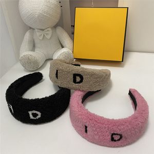 Autumn Winter Plush Headbands Wide brim Hair Bands Women Fluffy Hair Hoop Headwear Jewelry Wholesale