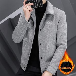 Męskie garnitury 3xl krótki wełniany płaszcz Mężczyźni 2022 Autumn and Winter Fashion Slim Figur Kurtka Młodzież Przystojny trend