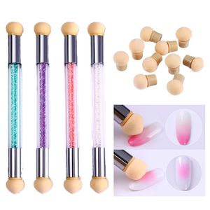 Tools 1 Pc Double ended Nail Art Brushes Pen Acrylic Gel Glitter Powder Picking Dotting Tools