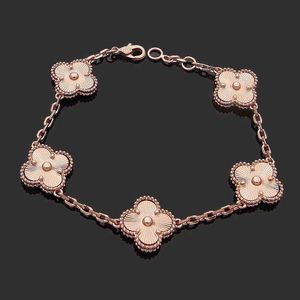 designer bracelets van clover bracelet Link Chain Bracelet Four-leaf Cleef Clover Womens Fashion 18k Gold Bracelets Jewelry 2023 EQ7T