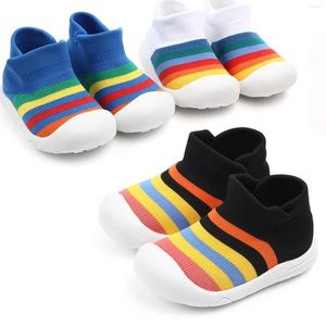 Athletic Shoes Autumn Winter 2022 Infant Baby Floor Socks Toddler Boys Girls Knit Soft Sole Rubber Slipper Cartoon Tube
