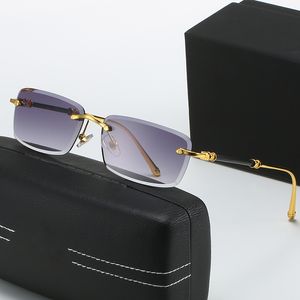 Солнцезащитные очки New Men Rimless Rimless Cut Edge Fashion ins net Red Sun Очки могут быть сопоставлены с оптическими оптическими дизайнерскими дизайнерскими рамками Myopia Z35 Z28