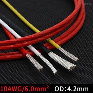 Освещение аксессуаров 10AWG PTFE Серебряный провод OD 4,2 мм изолированный высокотемпературный кабель с мягким электронным кабелем OFC MPPER DIY SOUND