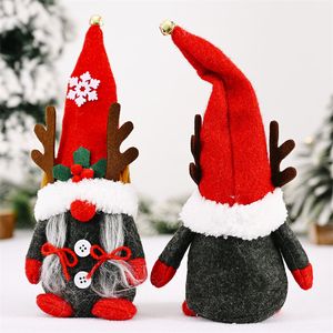 2022 new creative faceless doll Christmas decorations antlers snowflakes men and women dwarf ornaments Rudolph Forester