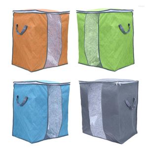 Förvaringspåsar bambu kolkläder sängkläder täcke dragkuddar non vävd väska arrangör för kudde täcke filt