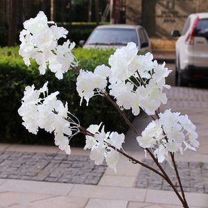 Artificial Cherry Blossom Fake Flower Garland White Pink Red Purple Available 1 M/Pcs for Wedding DIY Decoration 100Pcs