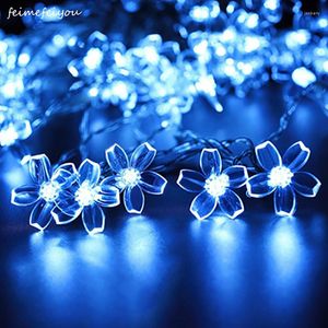 Strings Luzes de cordas Flores LED LEITO DE FAIRA LIMPO ANTERIOR JARDIM PARA O PATIO DE CASAMENTO DE GRANHO E decorações de férias