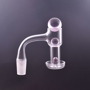 Beracky Full Weld Raucherzubehör Terp Slurper Quartz Banger mit Marmor-Schraubkugel-Set 10 mm 14 mm 18 mm männlich weiblich nahtlos geschweißte Nägel mit abgeschrägter Kante für Bongs