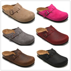 Boston Designer Birks Cork Pantoffers Unisex lässig Sandale Flip Flops Strand Sliders Sandalen Maultiere gemischte Farben Riemen im Freien im Freien holzige Männer Frauen Clogs Clogs