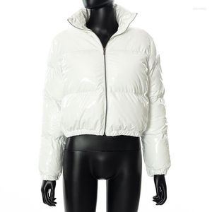 Women's Jackets Women's 2022 Fashion Thick Woman Warm Outwear Casual Solid Color Zipper Winter Coat Women Candy Short Jacket