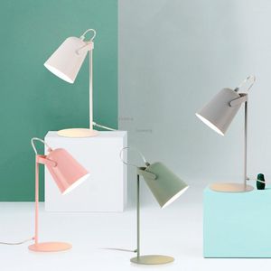 Table Lamps Nordic LED Lamp Macaron Style Home Deco Color Lighting Light Fixtures For The Bedroom Personality Bedside