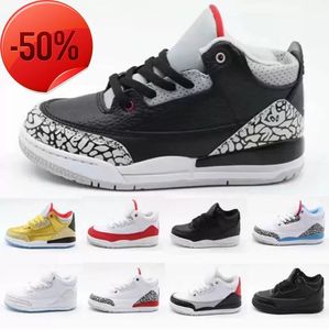 Boots white black cement infrared 23 wolf grey Kids Basketball SHoes Deisgners Jumpman 3 3s Sports Trainers Youth Boys Girls Sports Sneakers