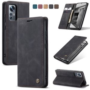 خمر جلدية الحامل ، حالات محفظة Flip for Xiaomi 12 12x 12pro 11 Lite 10t Redmi Note11 Note10 Poco M3 Pro Card Slot Covers Founda