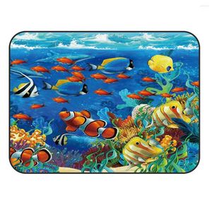 Carpets CHARMHOME Soft Carpet Anti-slip Rug Cartoon Undersea World Clown Fish Coral Reef Sea For Living Room Home Decor Mat