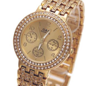 Avanadores de punho 2022 GD Mulheres relógios de quartzo Avanço de pulso Aço inoxidável Crytal Lady's Bracelet Love