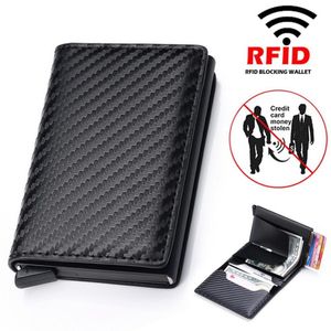 Anti-theft ID Credit Card Holder Money Clips Thin Aluminium Metal Wallets Pocket Case Bank Women Men Mini wallet Box