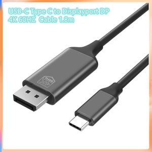 Cabo de 1,8 m tipo C macho para DP 4K 60hz HDTV TV Digital AV Adaptador para celular Android Sam e notebook