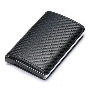 ID Credit Bank Card Holder Wallet Money Clips Luxury Brand Men Anti Rfid Blocking Protected Magic Leather Slim Mini Small Money Wallets Case