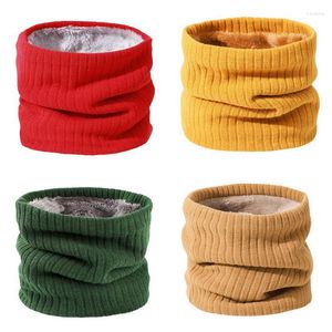 Basker 2022 vinter halsduk kvinnor stickade ring hals halsdukar tjock päls fleece brev broderi varm utomhus sport män krage infinity snood