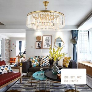 Pendant Lamps Modern Simple Crystal Chandelier Ceiling Light Living Room Bedroom Restaurant American Luxury Art Post