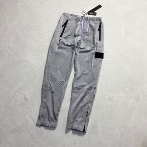 Brand Designers Pants Stone Pant Metal Nylon Pocket Badge Casual Trousers Thin Reflective Size M-2Xl Island Cargo Pants 971