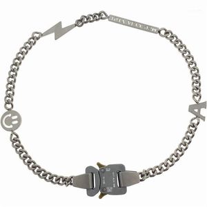 Kedjor high street hip hop punk halsband för män retro kedja metall säkerhet spänne design y2k rock smycken som gåva3299