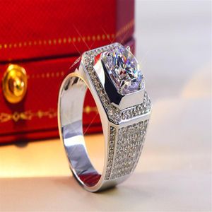 3ct solido 925 sterling in argento di nozze di matrimonio moissanite sona diamond anello di fidanzamento della fascia gioielli di moda uomo donna regalo drop 250r