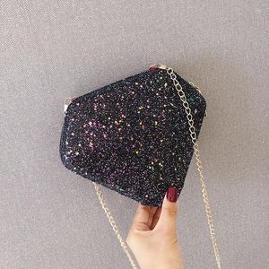 Torby wieczorowe torebki torebki projektant luksusowy łańcuch mody mini Shell Bag Pearl Sequin Banquet B lśniące torebki Portfel Messenger