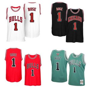 Maglie da basket Derrick Rose bianco nero rosso retrò città maglia da uomo donna gioventù ritorno al passato