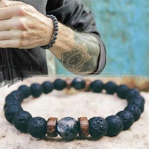 Luxury Designer Jewelry Men Bracelets Natural Moonstone Bead Tibetan Buddha Bracelet Chakra Lava Stone Diffuser Bracelets Gifts244h