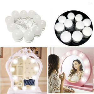 Kompaktspiegel-LED-Kosmetikspiegel-Beleuchtungsset, dimmbar, weiß, 5 cm/2 Zoll, 6 cm/2,4 Zoll, DC 12 V-Glühbirnen