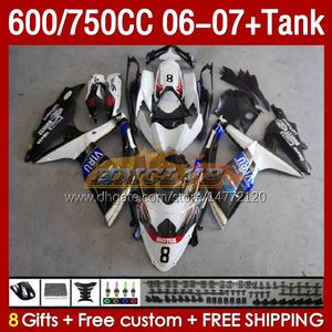 OEM Fairings Tank f￶r Suzuki GSX-R600 GSXR750 GSXR600 K6 GSXR-750 06 07 154NO.79 GSXR 600 750 CC 600cc 750cc 2006 2007 GSXR-600 06-07 injektion M￶gelm￤ssan