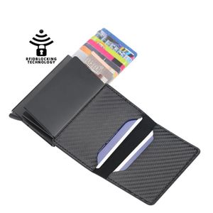 Credit Card Holder Wallet Money Clips Men Women RFID Aluminium Bank Cardholder Case Vintage Leather Wallet 5 Colors