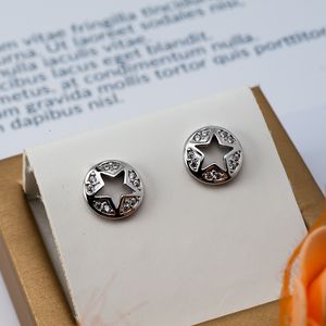 S925 Sterling Silver Jewelry Mini Pentagram Stud Earring Back Original mode uts kta stj rnh ngen f r flickv n g vor