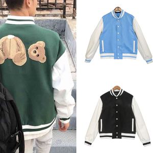 Jaqueta esportiva casacos designer homens mulheres moletom de moda harajuku streetwear de piloto japonês com time de manga de couro longa fabricada humana