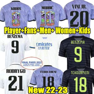 Benzema Finals Soccer Jersey Tchouameni fans Player Football Shirt Vini JR Modrrygo Rudiger Men Kids Kit Camaveringa Casemiro Real Madrids