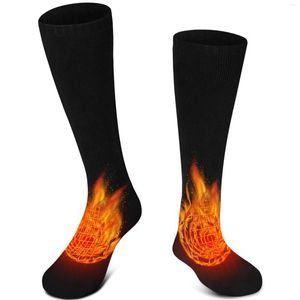 Sports Socks Homens homens Mulheres recarregáveis ​​de bateria elétrica aquecida térmica térmica Sox Novizador de inverno ao ar livre aquecimento quente