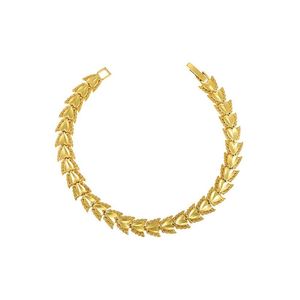 Women's 24k gold plate Link Chain Bracelets NJGB051 fashion heart women yellow gold plated bracelet310S