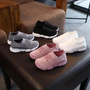 Athletic Shoes Baby Sneakers 2022 Fashion Children Flat Infant Kids Girls Boys Solid Stretch Mesh Sport Run