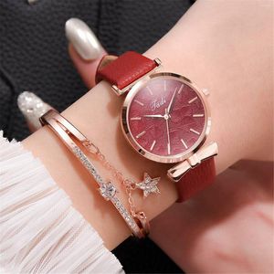 Wristwatches Elastic Band Watches For Women Casual Accessories Bracelet Watch Fashion Jadi Set Small Luxury Women's