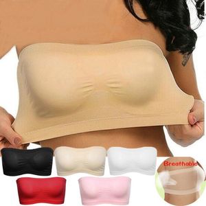 Bustiers Corsets feminino de malha respirável de malha sutiã tops sem alças