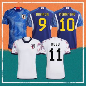 2022 Japan Hem Soccer Jersey 22/23 National Team Minamino Honda Nagatomo Kamada Machino Shirt Osako Kubo Haraguchi Japan Football Uniforms