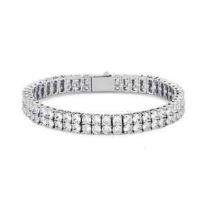 상품 힙합 4mm 마이크로 상감 지르콘 팔찌 더블 로우 브레이슬릿 Tennisbracelet300m