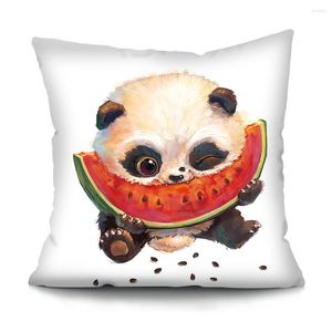 Kudde Heminredning Kudde Cartoon Animal Cover Peach Skin Car Soffa