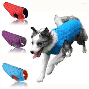 Dog Apparel Winter Pet Clothes Waterproof Reversible Jacket For Small Meidum Large Dogs Light Weight Cotton Quilted Warm Coats