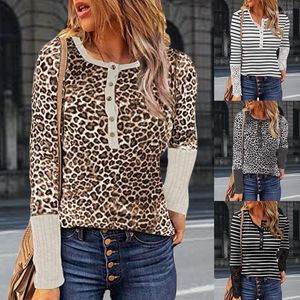 Damenpullover Damenhemden Herbst Patchwork Langarm V-Ausschnitt Tunika Frontknopf Spitze Spleißen Top Frauen Sexy Streetwear Femme