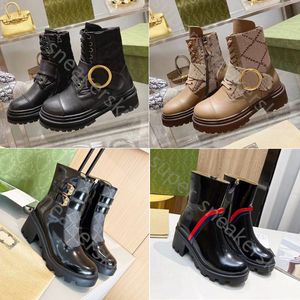 Women Martin Boot Designer Boots 2022 Fashion high heels Coarse heels Non-Slip Winter Shoes with box Size 35-42