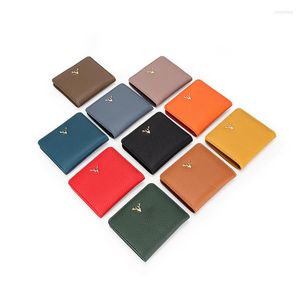 Wallets 2022 Arrival Genuine Cow Leather Slim Card Holder Wallet Ladies Simple Fashion Cowhide Ultra Thin